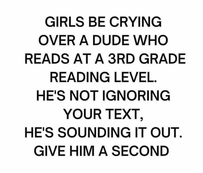 Meme with text humorously addressing a guy reading at a 3rd grade level, highlighting the twisted unexpected theme.