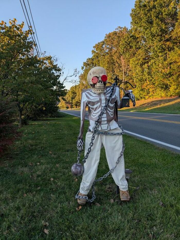 He Greets The Passerbys At The Entrance Of My Home