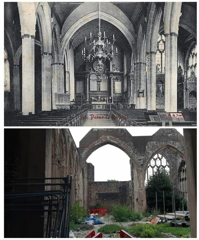 Inside Of St Peters Church Castle Park . Unknown Date