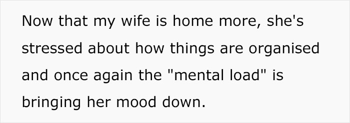 Husband Thinks Wife Is Exaggerating Her 'Mental Load': "Seriously Annoyed" Husband Thinks Wife Is Exaggerating Her 'Mental Load': "Seriously Annoyed"