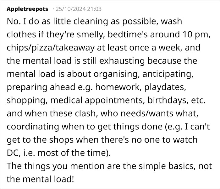 Husband Thinks Wife Is Exaggerating Her 'Mental Load': "Seriously Annoyed" Husband Thinks Wife Is Exaggerating Her 'Mental Load': "Seriously Annoyed"