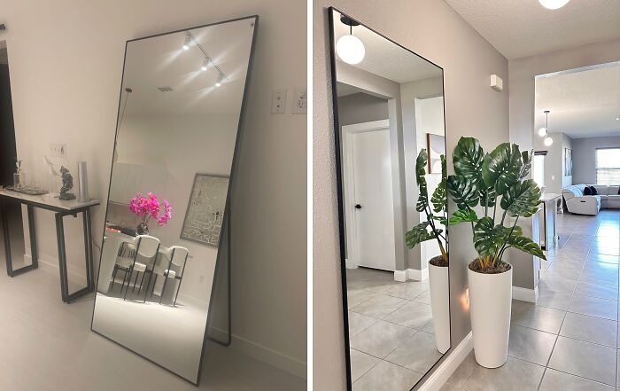 This Massive Full Length Mirror Instantly Enlarges Any Room, Making Your Space Lighter, Brighter, And O So Chic