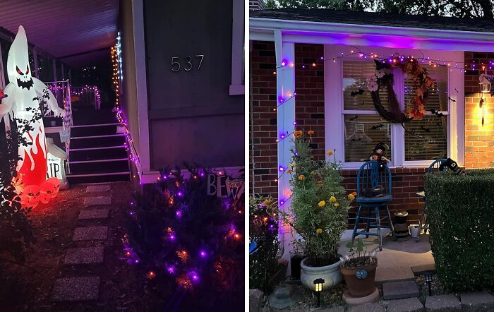  Purple And Orange Halloween Lights Will Make Your Porch Look Spooktacular