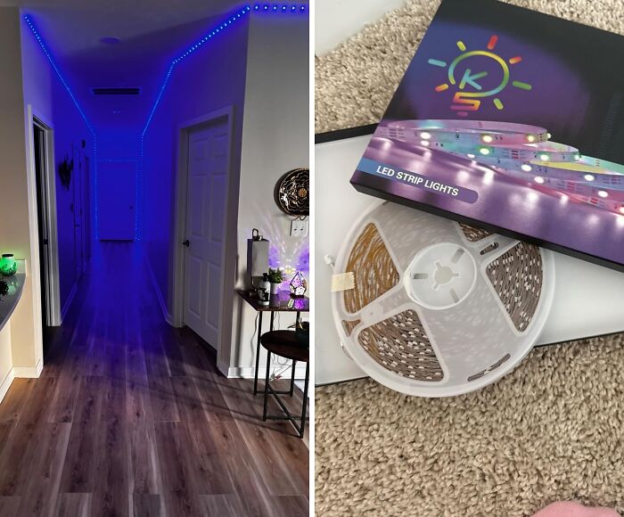  This 100ft LED Light Strip Will Turn Your Home Into A Futursitic Light Show, Adding To The Atmosphere And Syncing To Your Music