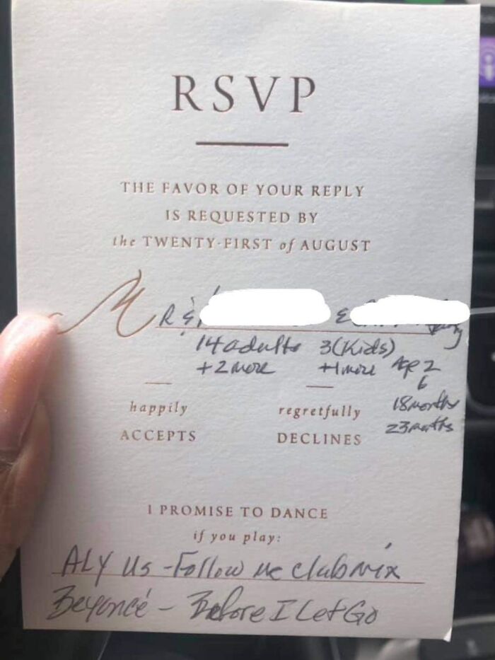 Inviting 20 Extra People To A Wedding