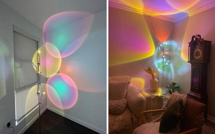 Who Needs A Mood Ring When You Have This? This Halo Projector Floor Lamp Sets The Perfect Vibe For Any Occasion, From Romantic Dinners To Epic Game Nights