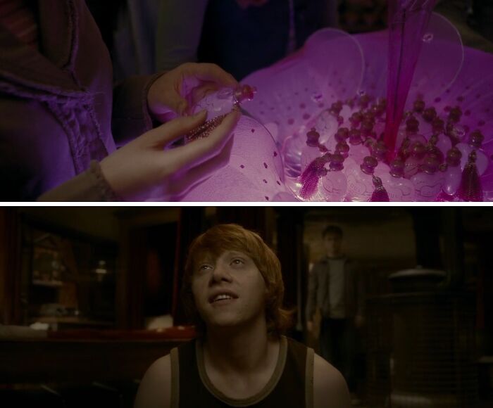 In Harry Potter And The Half-Blood Prince (2009), Ron Accidentally Consumes A Love Potion Meant For Harry. Love Potions Are Somehow Legal In The Wizarding World Which Has Banned The Imperius Curse (A Spell Which Gives The Caster Complete Control Over The Victim). Jesus Christ Jk Rowling