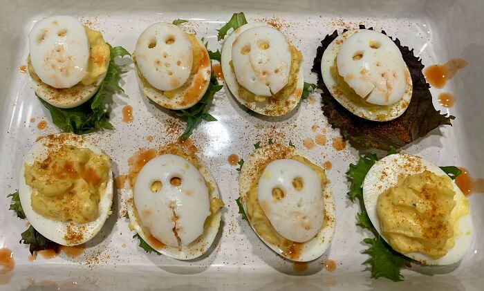Made Some Deviled Eggs With Jason Mask