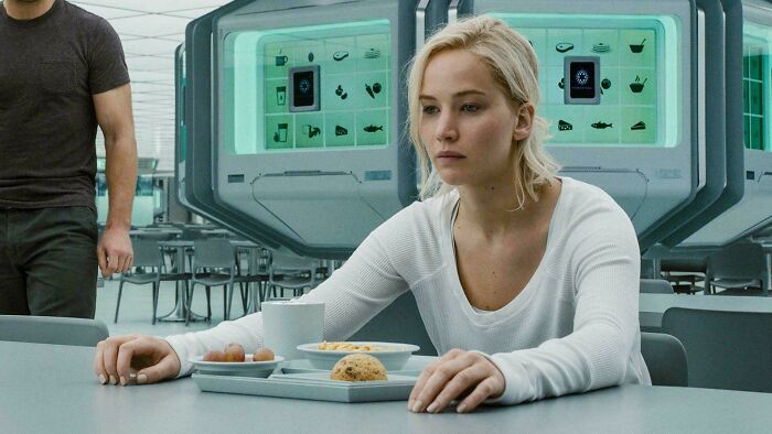 In Passengers, Chris Pratt Is Trapped Basically Alone With Jennifer Lawrence In Space. She Looks Hot. Explosions. Bang. Boom