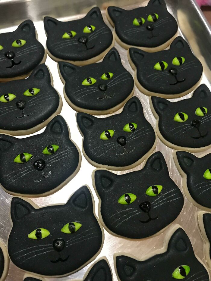 Cookies My Wife Made For Our Daughter's Friday The Thirteenth 5th Birthday. It Is Superstition-Themed