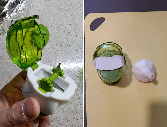 Say Goodbye To Garlicky Fingers And Hello To Perfectly Minced Cloves Every Time! This Ingenious Rolling Garlic Chopper Makes It A Snap To Add Some Flavor To Your Dishes.