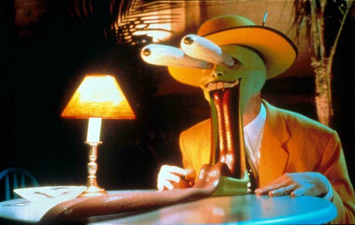 In The Mask (1994), Director Chuck Russell Said They Used Very Little Cg Because Of Jim Carrey’s Incredible Facial Expressions. This Is One Shot Without CG