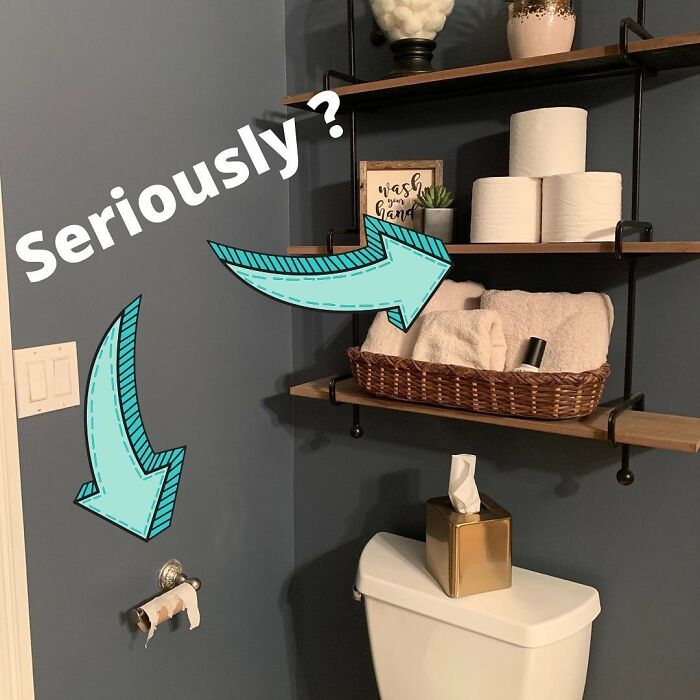 There Are New Toilet Paper Rolls Right There