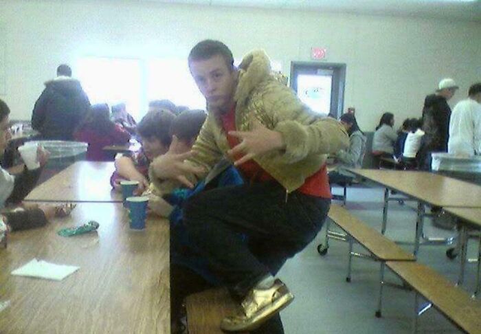 I Got The Jacket From The Lost And Found Box And Spray Painted My Shoes Gold In Welding Class, Myspace Delivered Too Hard Circa 2007