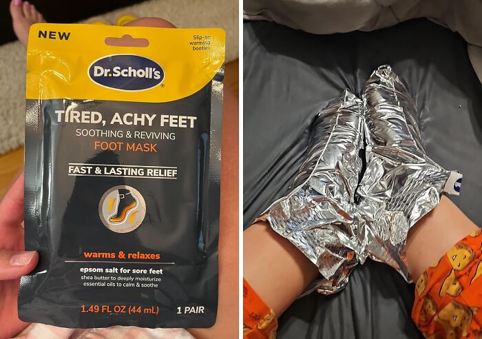 Give Your Poor Puppies A Break With Dr. Scholl's Tired, Achy Feet Soothing & Reviving Foot Mask - It's A Toe-Tally Relaxing Treat!