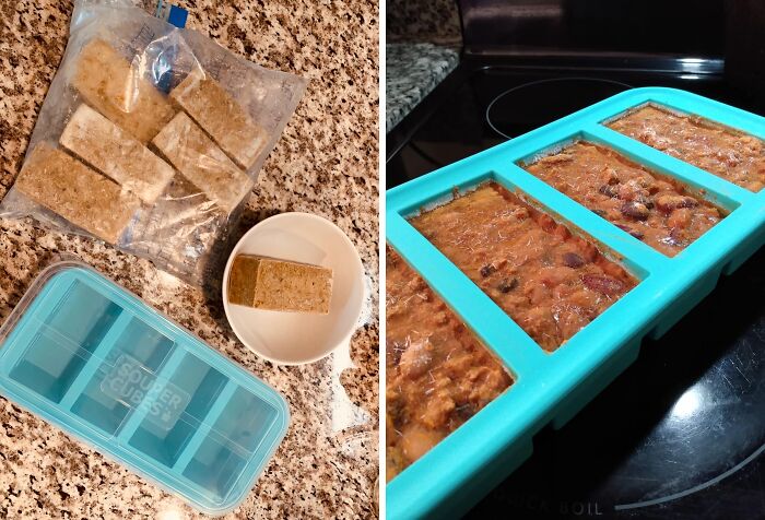 Freeze Your Food In Perfect Portions With The Silicone Freezer Tray With A Lid, The Best Thing In Meal Prep Since, Well, Sliced Bread!