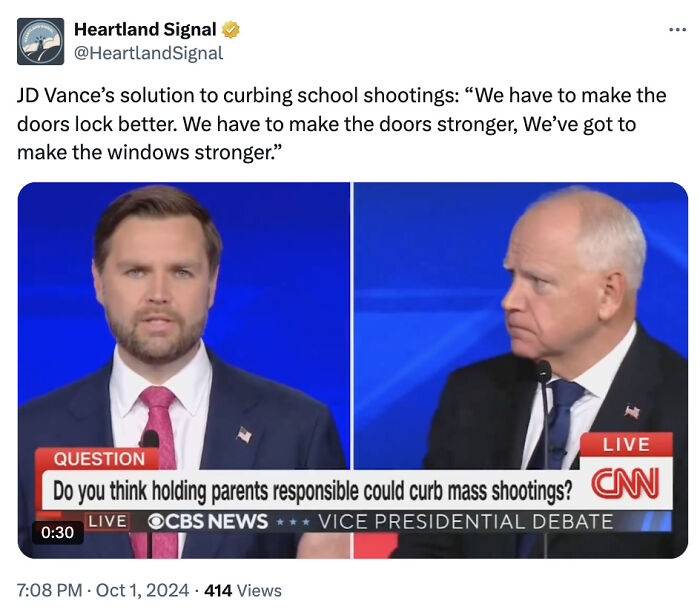 Jd Vance’s Solution To Curbing School Shootings: “We Have To Make The Doors Lock Better. We Have To Make The Doors Stronger, We’ve Got To Make The Windows Stronger.”