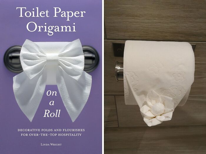  "Toilet Paper Origami On A Roll" By Linda Wright Will Give You Something To Do Other Than Scroll While On The Throne