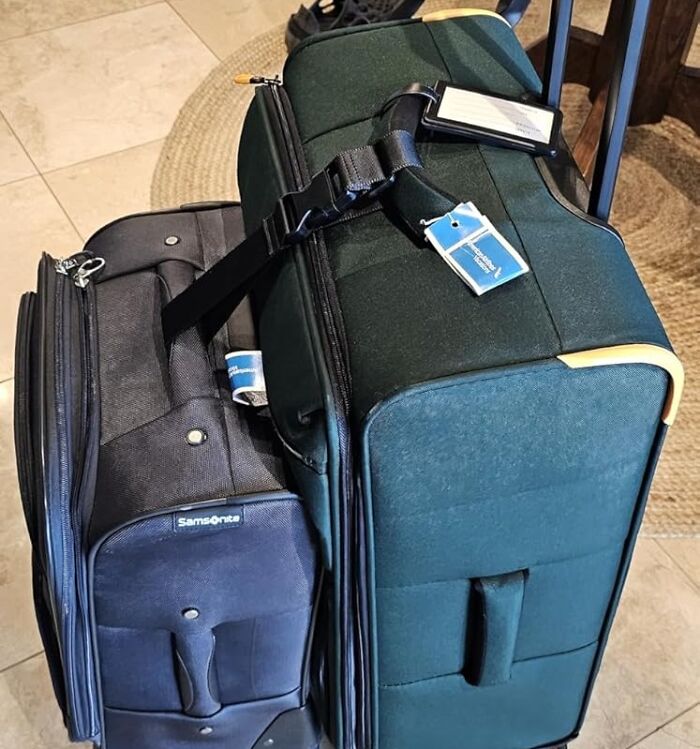 Travel Tantrums Averted! This Genius 2-Piece Luggage Strap Is Like An Extra Pair Of Hands (Without The Extra Arms) - It Keeps Your Suitcases In Line, So You Can Keep Your Sanity Intact!