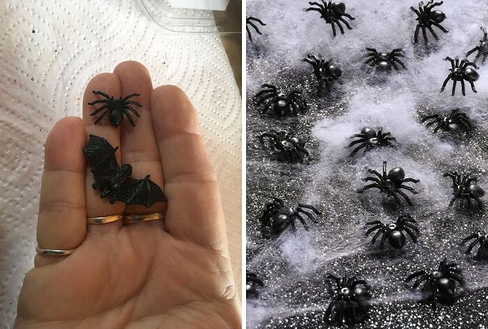 Cast A Creepy Crawly Spell On Your Halloween Decor With These Mini Fake Bats & Spiders, A Tiny But Terrifying Duo Of Decorations That Will Have You Screaming With Delight