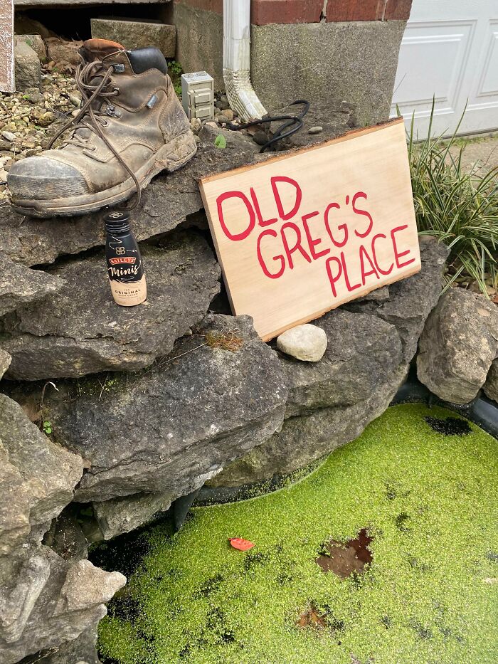 I Decorated My Nasty Decorative Pond For Halloween