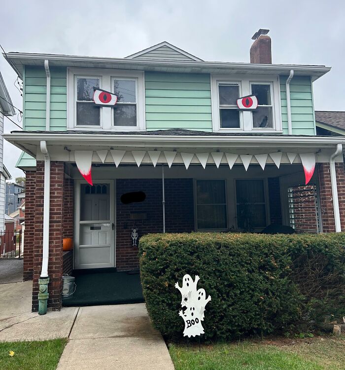 Finally Finished Our Monster House. We've Been Extremely Busy With Work, School, And House Repairs, But We Found Some Time For A Little Creative Project. Our First Halloween In Our 1922 Home