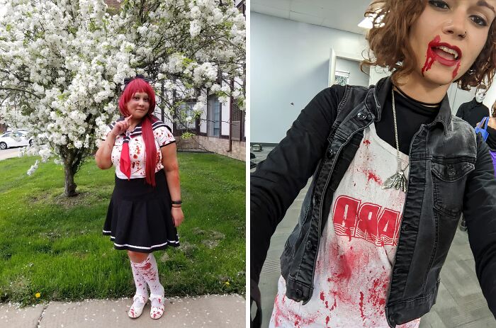 Make A Bloody Mess Without The Messy Cleanup With This Fake Blood Splatter That Adds A Splat Of Horror To Any Halloween Look