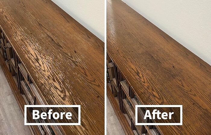 Because Nothing Says "Adulting" Like Discreetly Hiding The Scratch On Your Coffee Table From That One Party, This Old English Scratch Cover Polish For Wood Is The Secret To Making Your Furniture Look Like New 