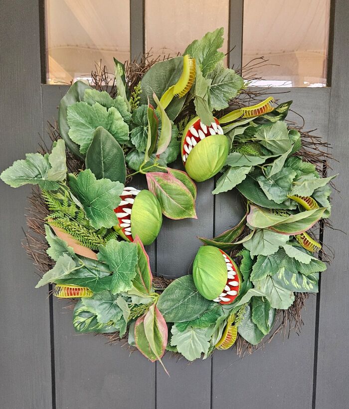 It's A Halloween Wreath For Now, But I Think I'm Going To Keep It Up Year-Round