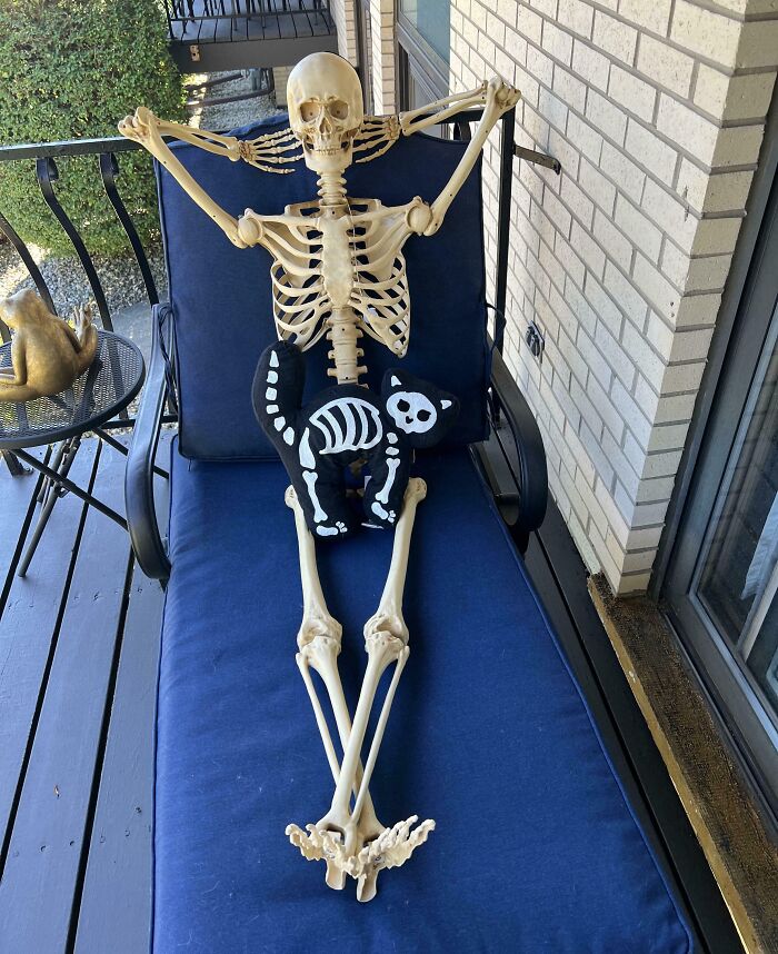 First Time Decorating The Balcony For Halloween! It’s Not Much, But Happy With It