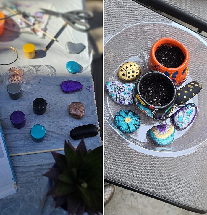 Rock On, Artists! Transform Ordinary Stones Into Dazzling Masterpieces With This Vibrant Metallic Rock Painting Box Set 