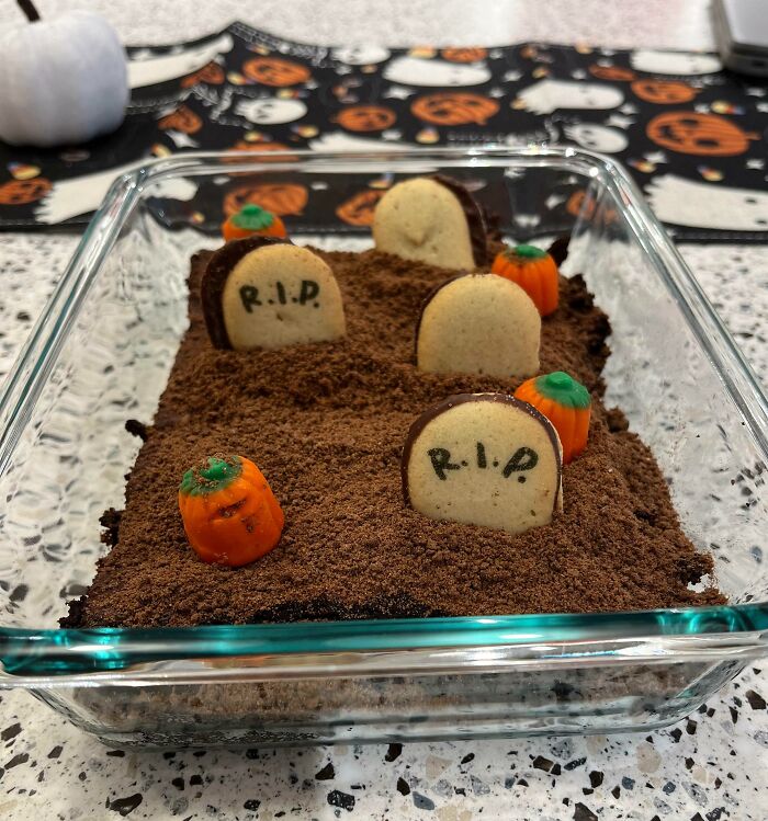 Made Brownies For Work With A Spooky Twist