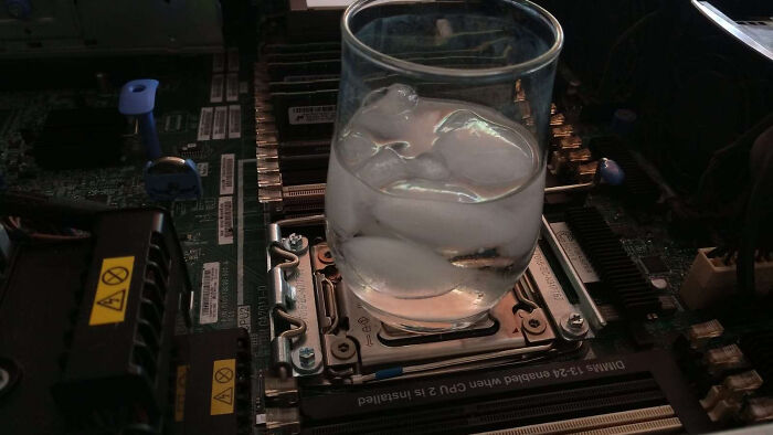My Younger Me Trying To Cool My Second Cpu (I Didn't Have A Second Heatsink)