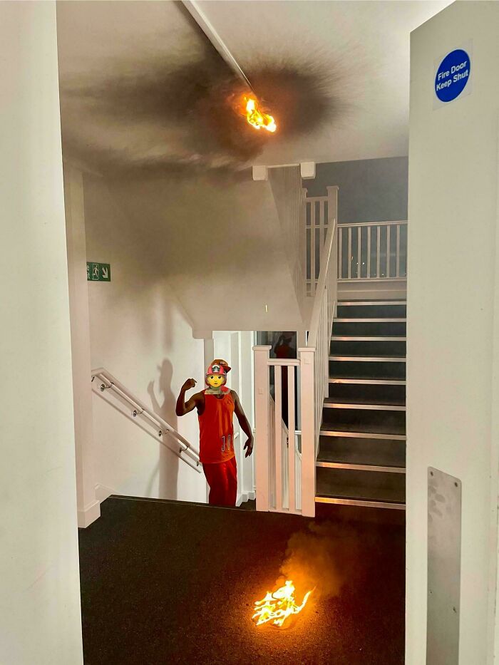 Last Night A Fire Alarm Started A Fire In An Apartment Stairwell
