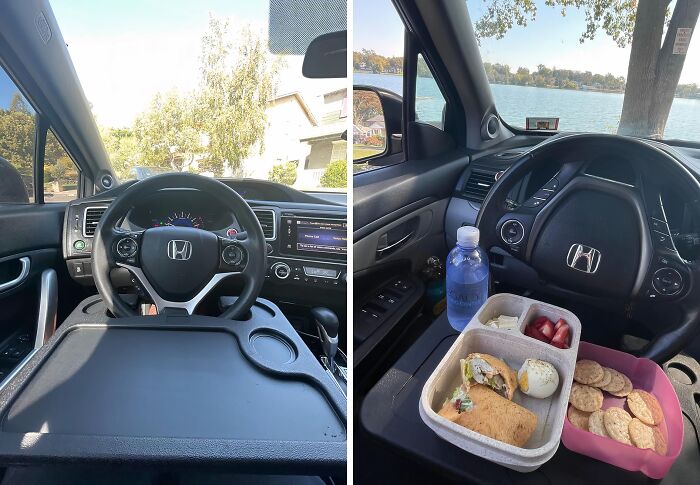 Turn Your Steering Wheel Into A Convenient Cockpit Console With The Steering Wheel Tray, A Clever Cradle That Holds Your Snacks, Phone, And Other Essentials Within Easy Reach, So You Can Focus On The Road Ahead
