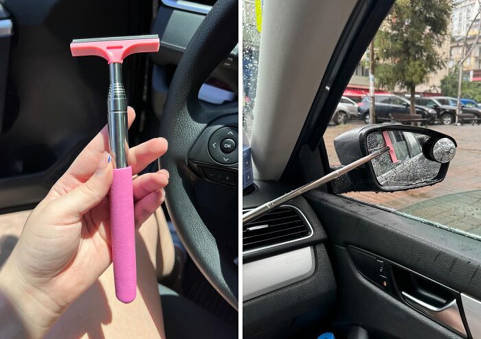 Clear The Fog From Your Rearview Reflection With The Car Rearview Mirror Wiper, A Handy Helper That Ensures A Smudge-Free View Of The Road Behind You