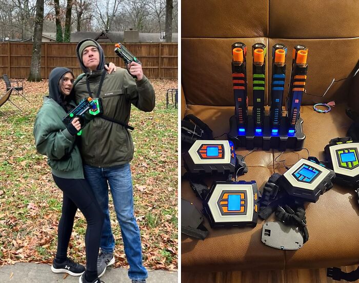 Blast Off The Indoor Boredom With The Rechargeable Laser Tag, A High-Energy Game For Kids To Play And Burn Off Holiday Energy