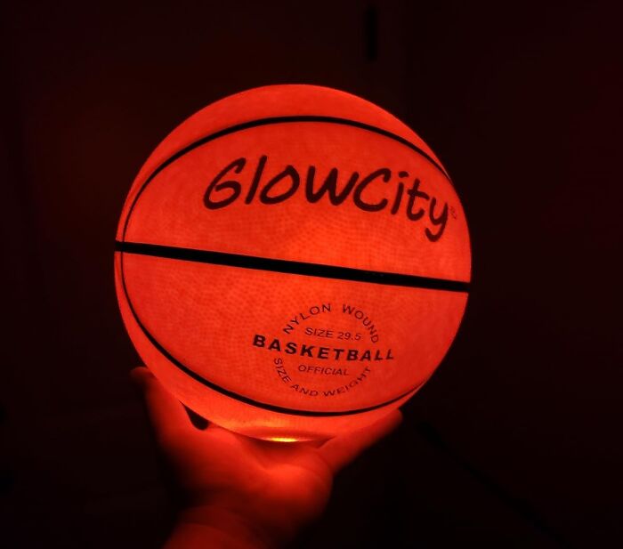Let Them Dribble Away The Holiday Zoomies With A Game Of Glow-In-The-Dark Hoops Using The Glow In The Dark Basketball