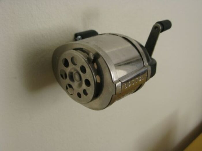 Mechanical Pencil Sharpener- Sharpened Many Pencils In School Using One Of These. Always A B***h Whenever You Had To Sharpen An Unsharpened Pencil