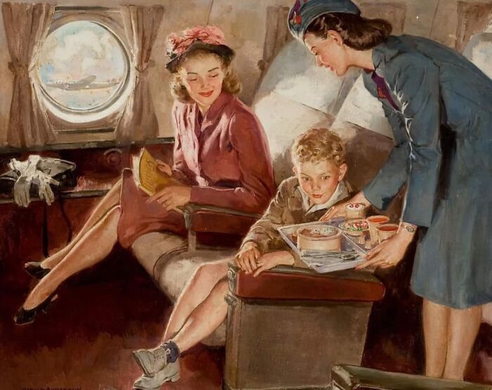 1951 Airline Ad By Harold Anderson