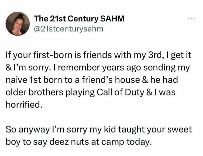 Screenshot of a hilarious tweet about parenting and kids sharing funny moments, featured in most hilarious tweets.