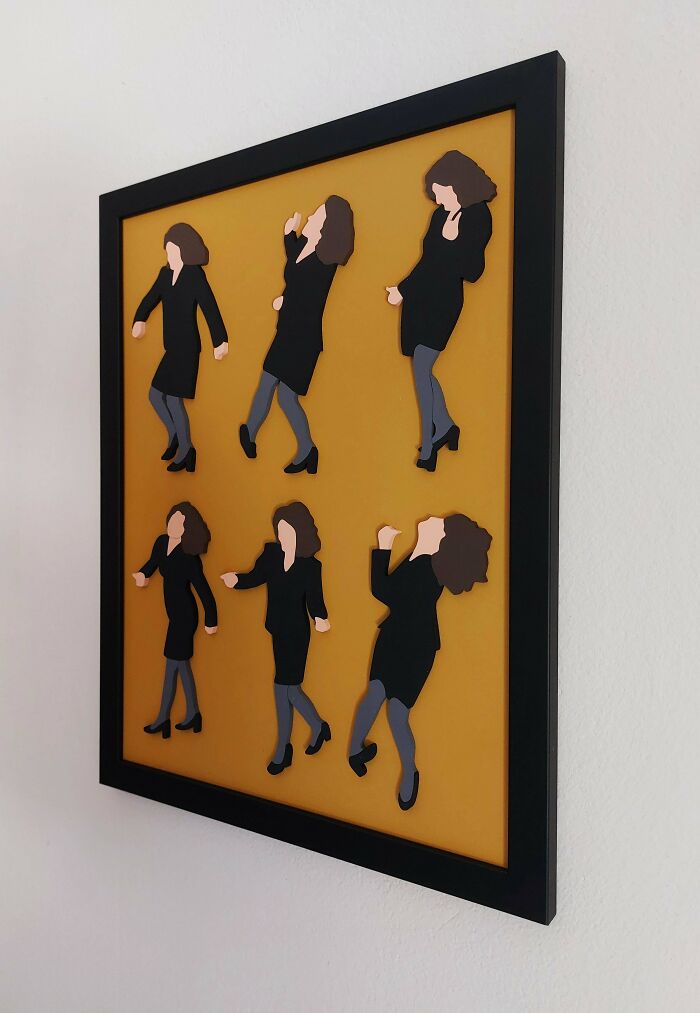 I Made A New Wood Wall Art Piece Of Elaine's Awkward Dance Moves