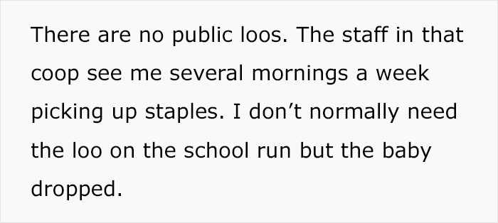 Store Refuses To Let Pregnant Woman Use Their Toilet, Making Her Wet Herself Store Refuses To Let Pregnant Woman Use Their Toilet, Making Her Wet Herself