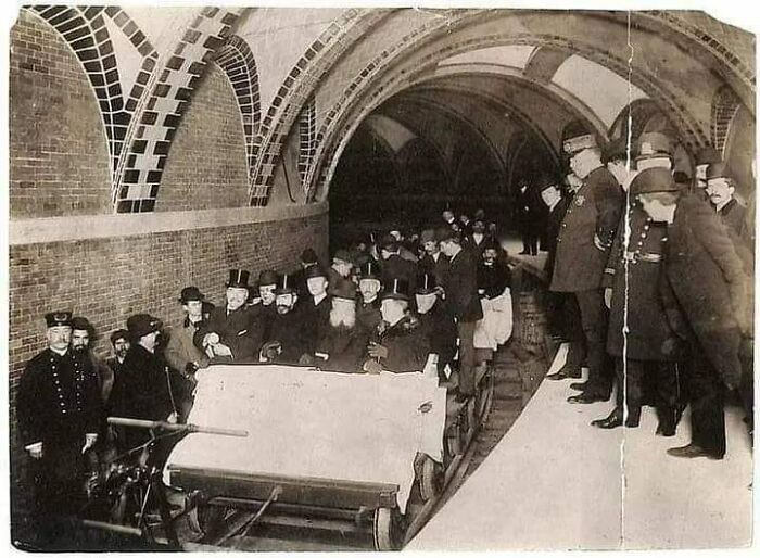 The First Subway Ride In New York City History, 120 Years Ago. Original, 1904