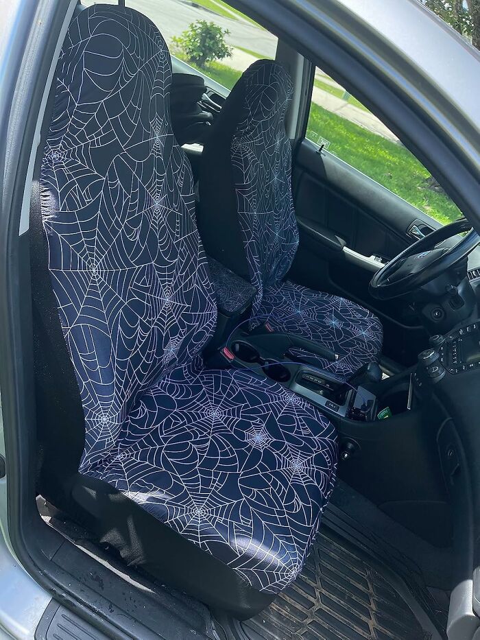 Your Seats Just Got Caught In A Sticky Situation With These Spiderweb Seat Covers 