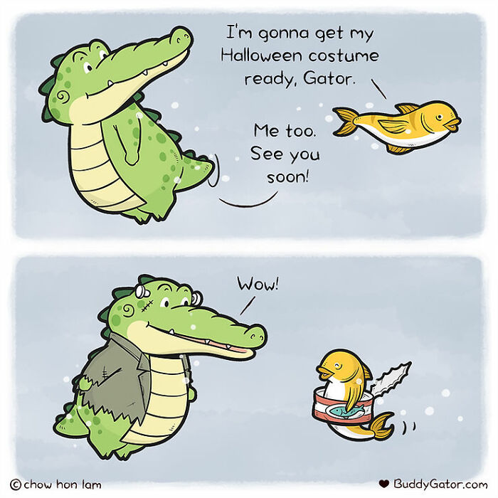 26 Charming Comics About The Fun Adventures Of A Friendly Alligator By Chow Hon Lam (New Pics)