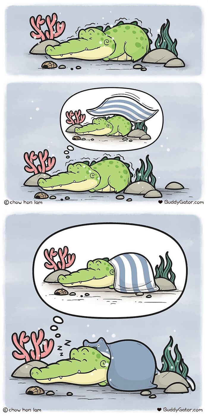 26 Charming Comics About The Fun Adventures Of A Friendly Alligator By Chow Hon Lam (New Pics)