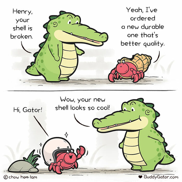 26 Charming Comics About The Fun Adventures Of A Friendly Alligator By Chow Hon Lam (New Pics)