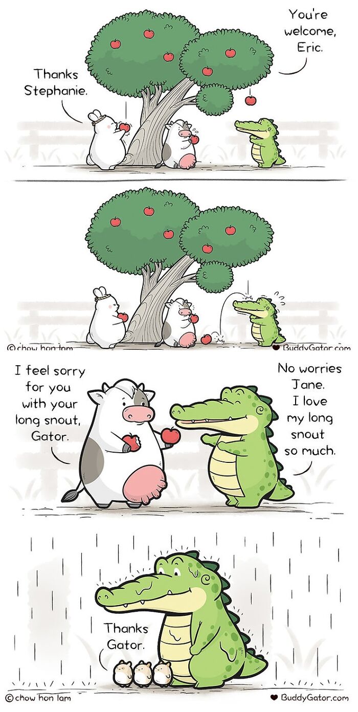 26 Charming Comics About The Fun Adventures Of A Friendly Alligator By Chow Hon Lam (New Pics)