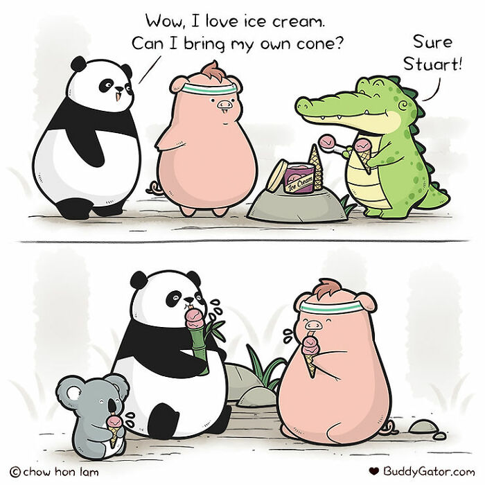 26 Charming Comics About The Fun Adventures Of A Friendly Alligator By Chow Hon Lam (New Pics)